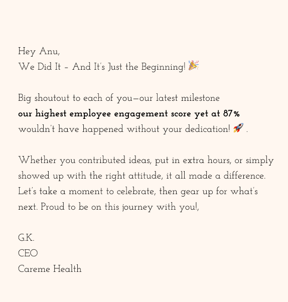 CEO Email engageement employee